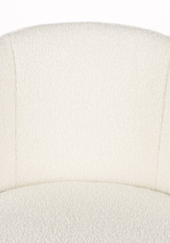 WHITE LABEL LIVING Joa barstol, m. rygln og fodsttte - hvid polyester og sort jern