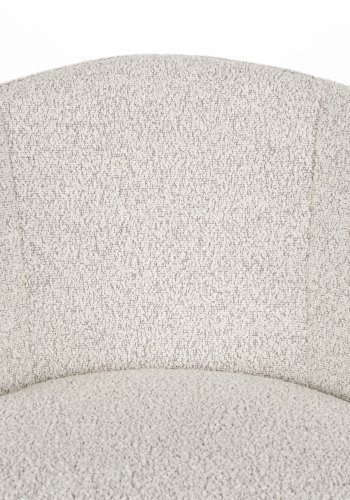 WHITE LABEL LIVING Joa barstol, m. rygln og fodsttte - beige polyester og sort jern