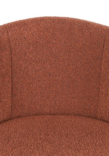 WHITE LABEL LIVING Joa barstol, m. rygln og fodsttte - terra polyester og sort jern