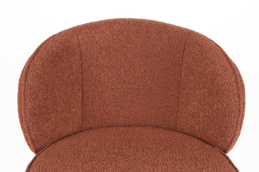 WHITE LABEL LIVING Joa barstol, m. rygln og fodsttte - terra polyester og sort jern