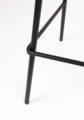 WHITE LABEL LIVING Joa barstol, m. rygln og fodsttte - terra polyester og sort jern