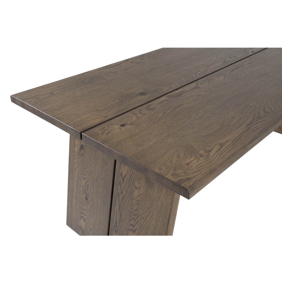 VENTURE DESIGN Slider spisebord, m. 2 tillgsplader - smoked egetrsfiner og smoked egetr (170x95)