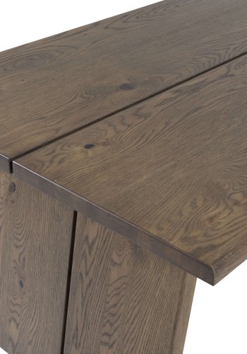 VENTURE DESIGN Logger spisebord, m. udtrk - smoked spnplade og eg (210x100)