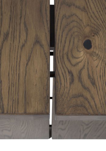 VENTURE DESIGN Logger spisebord, m. udtrk - smoked spnplade og eg (210x100)