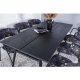 VENTURE DESIGN Sleek spisebord, m. udtrk - sort egetrsfiner og sort metal (190x95)