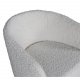 VENTURE DESIGN Fluffy bamsestol - hvid polyester og sort metal