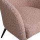 VENTURE DESIGN Fluffy lnestol - brun bamsestof polyester og sort stl