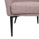 VENTURE DESIGN Fluffy lnestol - brun bamsestof polyester og sort stl
