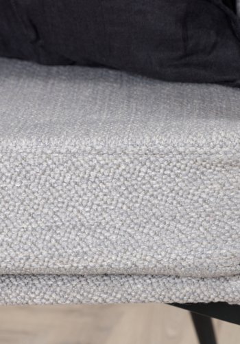 VENTURE DESIGN Fluffy lnestol - gr polyester og sort stl