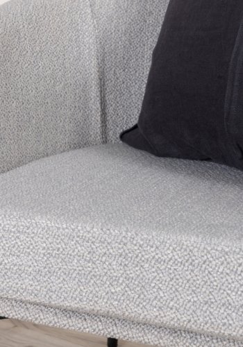 VENTURE DESIGN Fluffy lnestol - gr polyester og sort stl