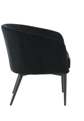 VENTURE DESIGN Fluffy lnestol - sort fljl og sort stl