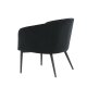 VENTURE DESIGN Fluffy lnestol - sort fljl og sort stl