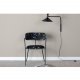 VENTURE DESIGN Arrow spisebordsstol, m. armln - multifarvet blomster polyester og sort metal