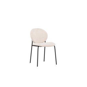 VENTURE DESIGN Vault spisebordsstol - beige polyester og sort stl