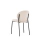 VENTURE DESIGN Vault spisebordsstol - beige polyester og sort stl