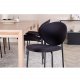 VENTURE DESIGN Vault spisebordsstol - sort polyester og sort metal