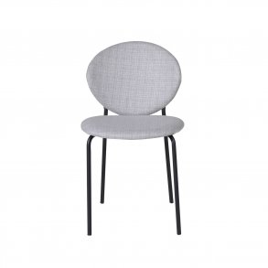 VENTURE DESIGN Vault spisebordsstol - gr polyester og sort metal