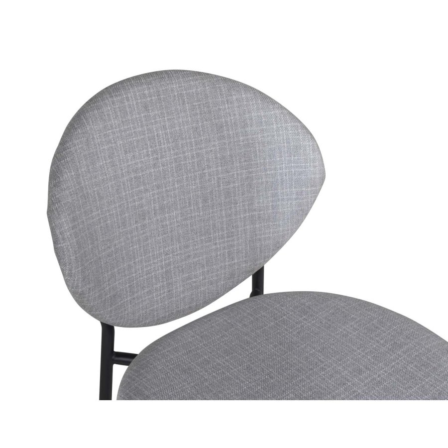 VENTURE DESIGN Vault spisebordsstol - gr polyester og sort metal