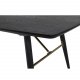 VENTURE DESIGN Gold spisebord, m. udtrk - messing, sort MDF og sort metal (180x85)