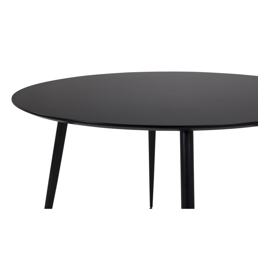 VENTURE DESIGN Silar spisebord - sort MDF og sort metal (100)