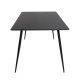 VENTURE DESIGN Silar spisebord - sort melamin og sort metal (180x90)