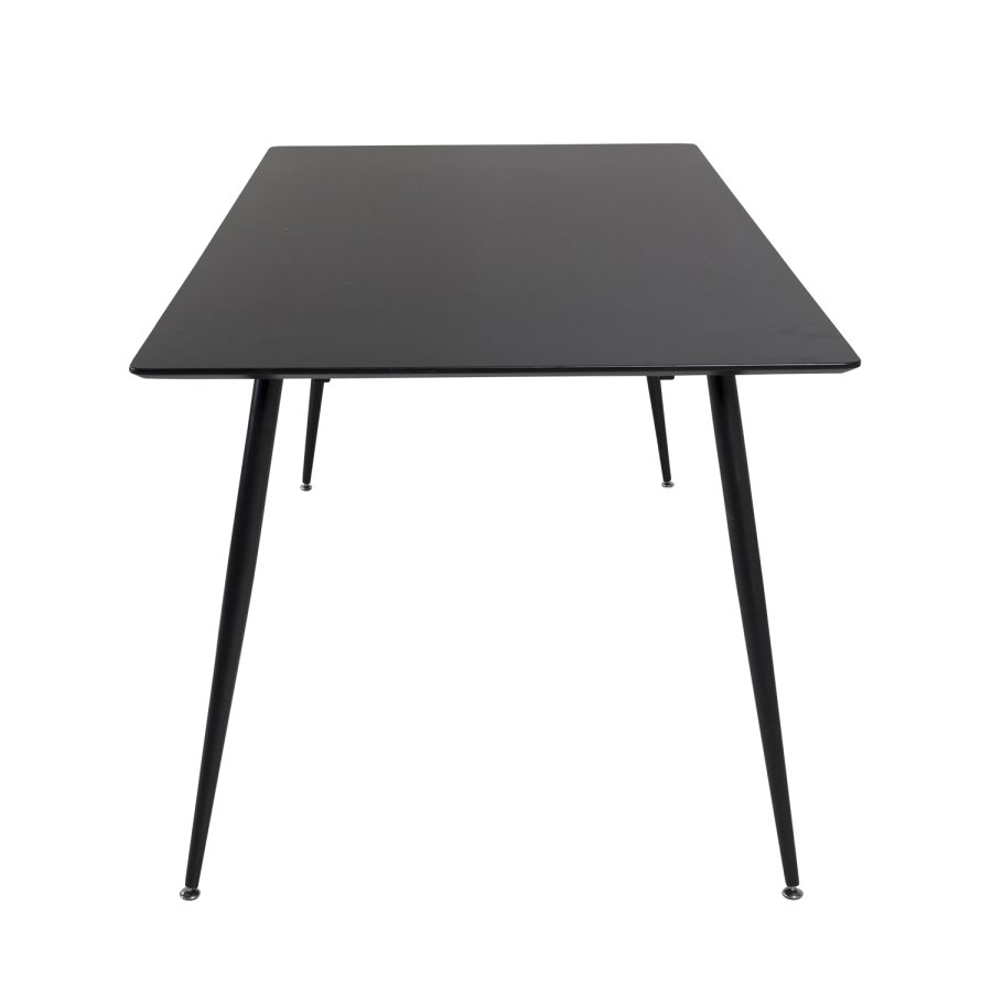 VENTURE DESIGN Silar spisebord - sort melamin og sort metal (180x90)