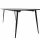 VENTURE DESIGN Silar spisebord - sort melamin og sort metal (180x90)
