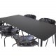 VENTURE DESIGN Silar spisebord - sort melamin og sort metal (180x90)
