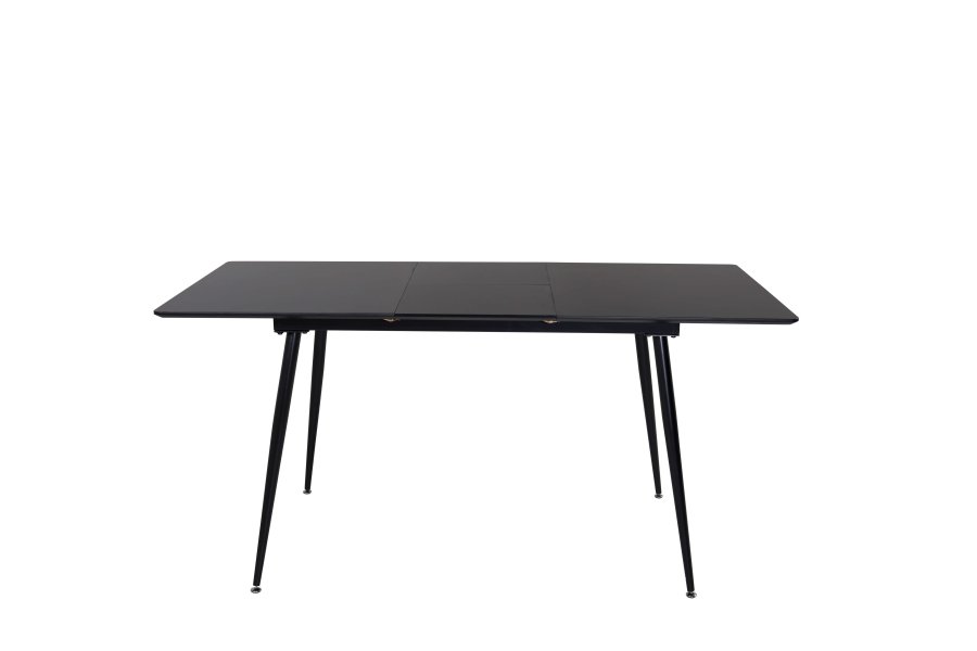 Venture Design Silar spisebord, m. butterflybordplade - sort melamin og sort metal (120x80)
