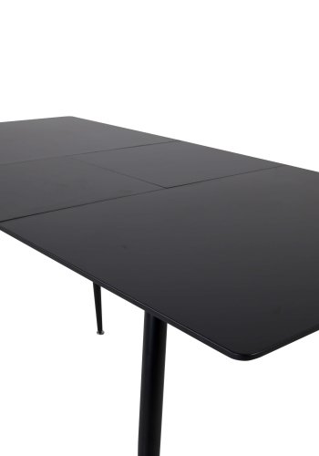 Venture Design Silar spisebord, m. butterflybordplade - sort melamin og sort metal (120x80)