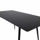 Venture Design Silar spisebord, m. butterflybordplade - sort melamin og sort metal (120x80)