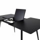 Venture Design Silar spisebord, m. butterflybordplade - sort melamin og sort metal (120x80)