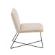 VENTURE DESIGN X-lounge stol - beige fljl og sort stl