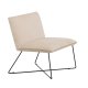 VENTURE DESIGN X-lounge stol - beige fljl og sort stl