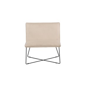 VENTURE DESIGN X-lounge stol - beige fljl og sort stl