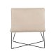 VENTURE DESIGN X-lounge stol - beige fljl og sort stl