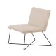 VENTURE DESIGN X-lounge stol - beige fljl og sort stl