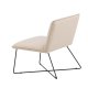 VENTURE DESIGN X-lounge stol - beige fljl og sort stl