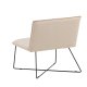 VENTURE DESIGN X-lounge stol - beige fljl og sort stl