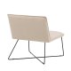 VENTURE DESIGN X-lounge stol - beige fljl og sort stl