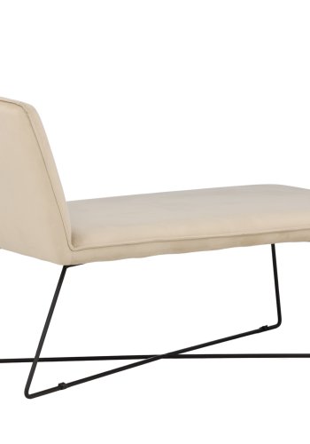 VENTURE DESIGN X-lounge daybed - beige fljl og sort stl