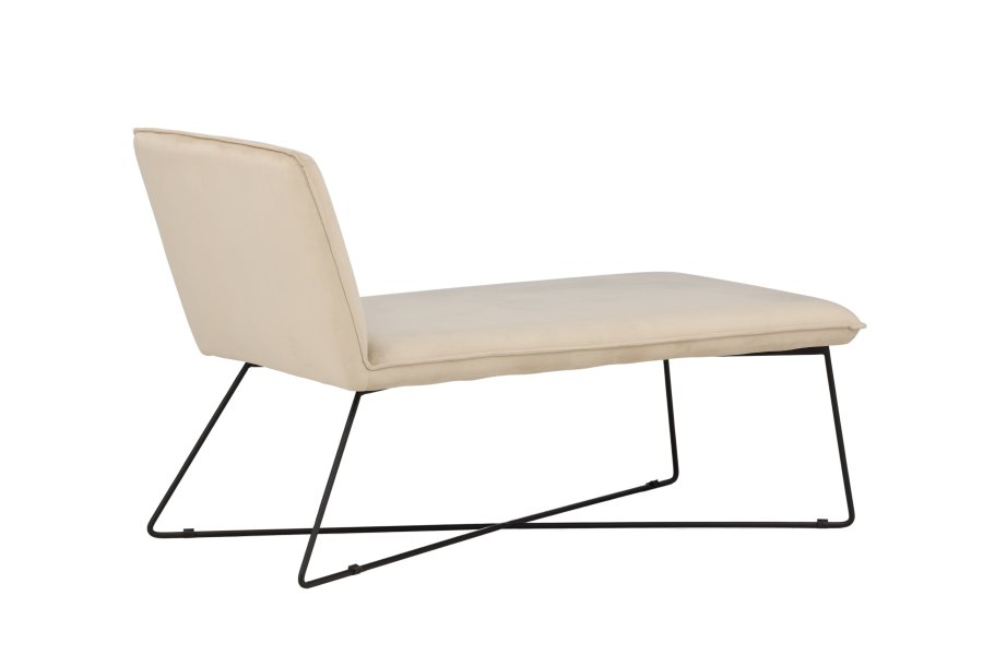 VENTURE DESIGN X-lounge daybed - beige fljl og sort stl