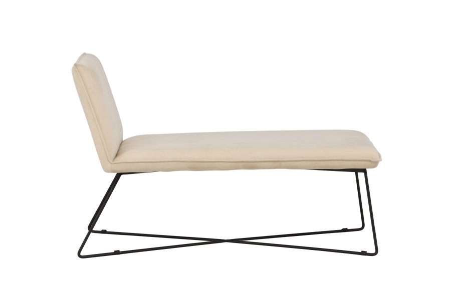 VENTURE DESIGN X-lounge daybed - beige fljl og sort stl
