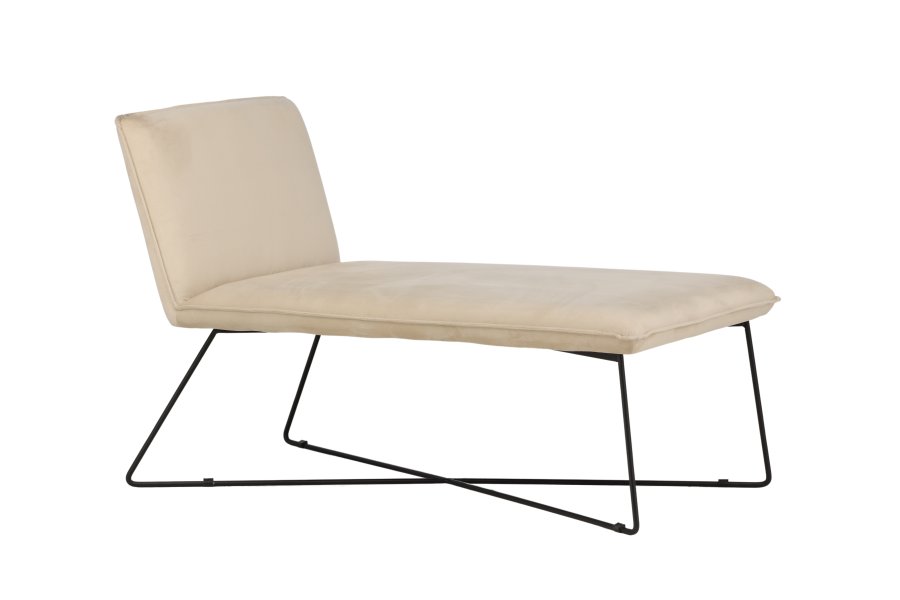 VENTURE DESIGN X-lounge daybed - beige fljl og sort stl