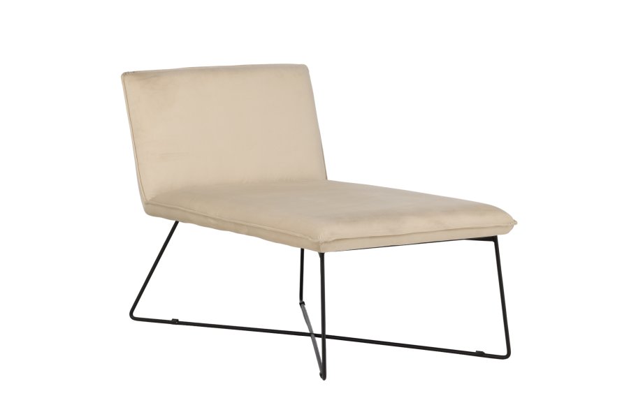 VENTURE DESIGN X-lounge daybed - beige fljl og sort stl
