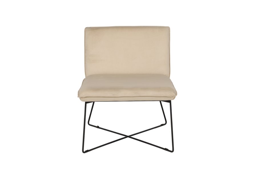 VENTURE DESIGN X-lounge daybed - beige fljl og sort stl