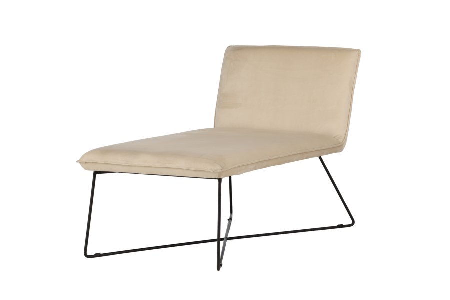 VENTURE DESIGN X-lounge daybed - beige fljl og sort stl