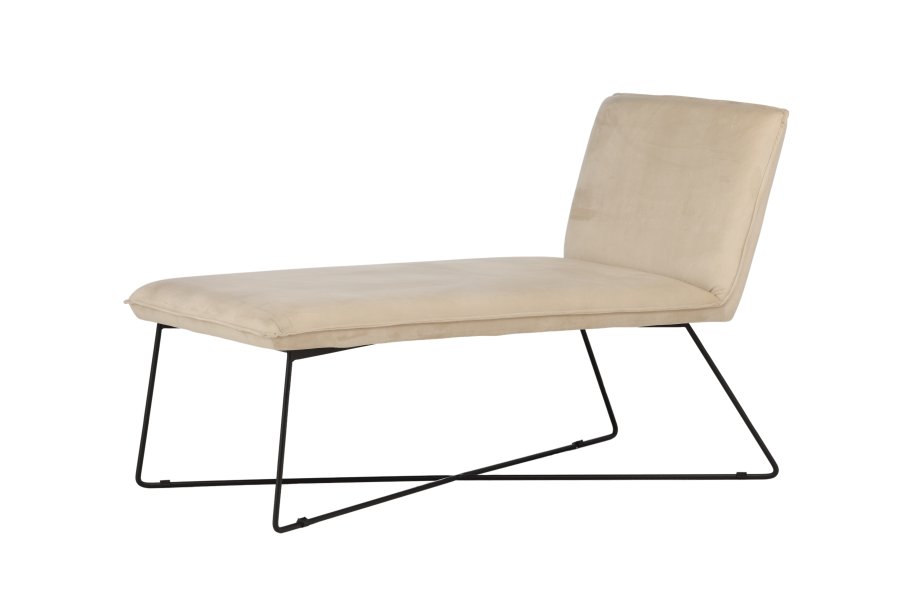 VENTURE DESIGN X-lounge daybed - beige fljl og sort stl