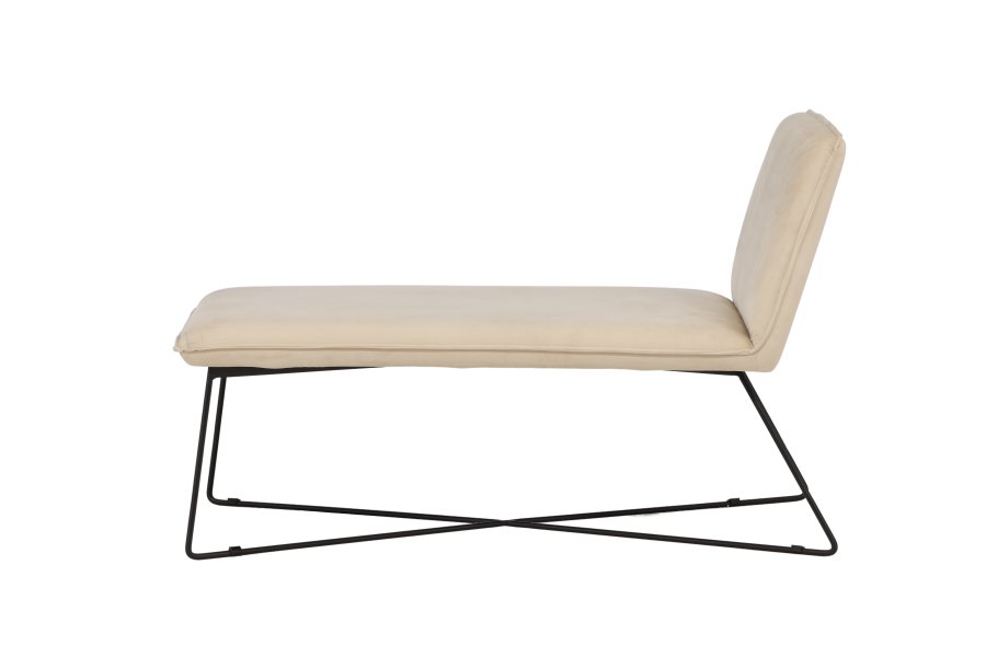 VENTURE DESIGN X-lounge daybed - beige fljl og sort stl
