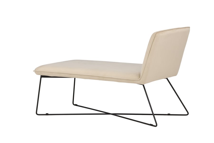 VENTURE DESIGN X-lounge daybed - beige fljl og sort stl